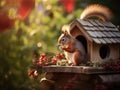 Ai Generated illustration Wildlife Concept of Squirrel