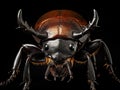 Ai Generated illustration Wildlife Concept of Stag beetle Royalty Free Stock Photo
