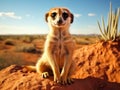 Ai Generated illustration Wildlife Concept of Suricate or meerkat