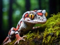 Ai Generated illustration Wildlife Concept of Tokay gecko close up