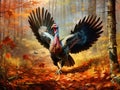 Ai Generated illustration Wildlife Concept of Tom Turkey Royalty Free Stock Photo