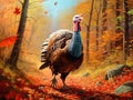 Ai Generated illustration Wildlife Concept of Tom Turkey Royalty Free Stock Photo