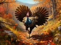 Ai Generated illustration Wildlife Concept of Tom Turkey Royalty Free Stock Photo