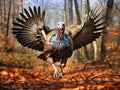 Ai Generated illustration Wildlife Concept of Wild Turkey Royalty Free Stock Photo