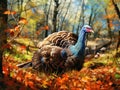 Ai Generated illustration Wildlife Concept of Wild Turkey Royalty Free Stock Photo