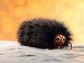 Ai Generated illustration Wildlife Concept of Woolly Caterpillar Royalty Free Stock Photo