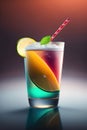 AI-generated illustrations of cocktail