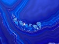 Deep Blue Agate Geode with Crystal Accents Royalty Free Stock Photo
