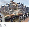 AI generated image - Amsterdam like city canal