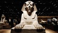 AI generated image of Ancient Egyptian Sphinx Statue in Museum Display Royalty Free Stock Photo