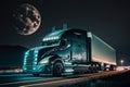 Autonomous cargo truck delivers cargo