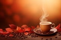 autumn coffee vector background Royalty Free Stock Photo