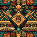 Aztec background, design seamless pattern Royalty Free Stock Photo