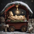 Baby Jesus Asleep Royalty Free Stock Photo