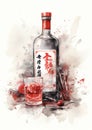 Baijiu Chinese Liquor Chinese new year pattern