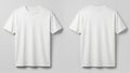 Ai generated image of a blank white t-shirt mockup showing front and back views for design template isolated on white background Royalty Free Stock Photo