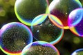 Bubbles are made of mixing water and soap