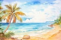 A calming beach or ocean scene self care background