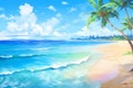 A calming beach or ocean scene self care background