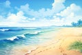 A calming beach or ocean scene self care background