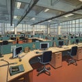 AIGenerated Image: Modern Office Workspace Design Royalty Free Stock Photo