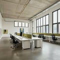 AIGenerated Image: Modern Office Workspace Design Royalty Free Stock Photo