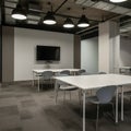 AIGenerated Image: Modern Office Workspace Design Royalty Free Stock Photo