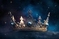 Celestial Crown Fantasy Sky Night gazing Royalty Free Stock Photo