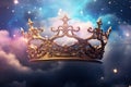 Celestial Crown Fantasy Sky Night gazing Royalty Free Stock Photo