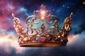 Celestial Crown Fantasy Sky Night gazing Royalty Free Stock Photo