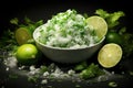 Cilantro lime rice healthy food background