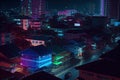 Vibrant Nightscape of George Town City, Made with Generative AI