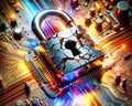 Unsecure Internet Surfing Passwords Unprotected Codes Microchip Circuit Board Electronics Online Unsafe AI Generated