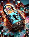 Unsecure Internet Surfing Passwords Unprotected Codes Microchip Circuit Board Electronics Online Unsafe AI Generated