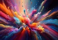 Abstract color explosion