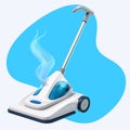 A 3D icon of a steam mop with a white background Royalty Free Stock Photo
