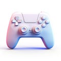 A 3D icon of a tech innovation gaming console controller with a white background