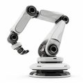 A 3D icon of a tech revolution robotic arm with a white background Royalty Free Stock Photo