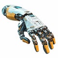 A 3D icon of a tech revolution robotic arm with a white background Royalty Free Stock Photo