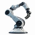 A 3D icon of a tech revolution robotic arm with a white background Royalty Free Stock Photo