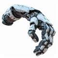 A 3D icon of a tech revolution robotic arm with a white background Royalty Free Stock Photo