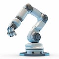 A 3D icon of a tech revolution robotic arm with a white background Royalty Free Stock Photo