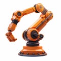 A 3D icon of a tech revolution robotic arm with a white background Royalty Free Stock Photo