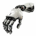 A 3D icon of a tech revolution robotic arm with a white background Royalty Free Stock Photo