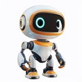 A 3D icon of a tech service AI robot with a white background Royalty Free Stock Photo