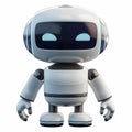 A 3D icon of a tech service AI robot with a white background Royalty Free Stock Photo