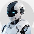 A 3D icon of a tech service AI robot with a white background Royalty Free Stock Photo