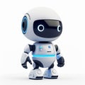 A 3D icon of a tech service AI robot with a white background Royalty Free Stock Photo