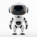 A 3D icon of a tech service AI robot with a white background Royalty Free Stock Photo