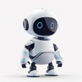 A 3D icon of a tech service AI robot with a white background Royalty Free Stock Photo